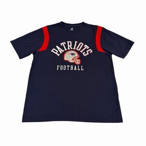 NFL New England Patriots T-Shirt Mens Team Apparel Helmet Blue Football Medium